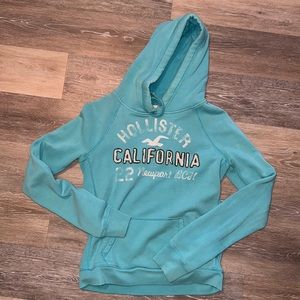 blue & white Hollister California hoodie size large